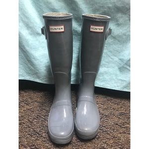 Gray Tall Hunter Boots